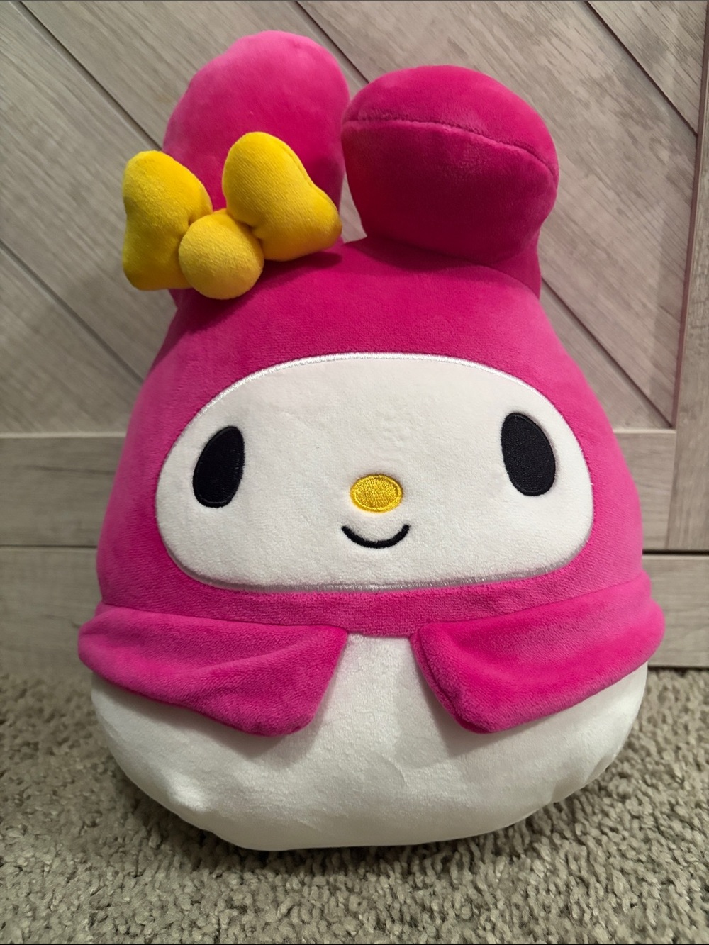 Squishmallows Pink and Yellow My Melody Style Plush